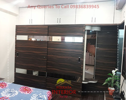sliding wardrobe with mirror design ideas new town kolkata