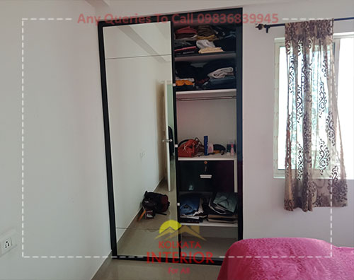 sliding wardrobe with mirror nayabad kolkata