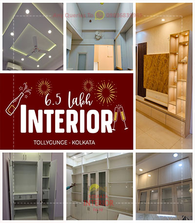 6.5 Lakhs 3 BHK Interior In Tollygunge Kolkata