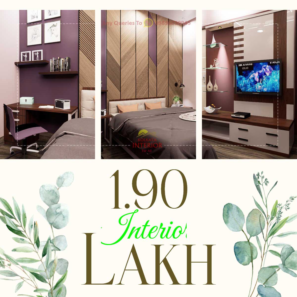 Interior Design Under 2 Lakh Budget In Joka South Kolkata