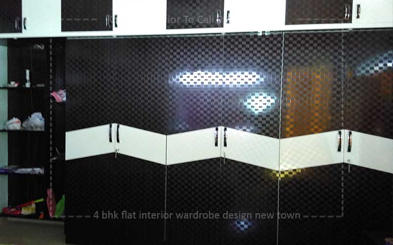 4 bhk flat interior wardrobe design new town